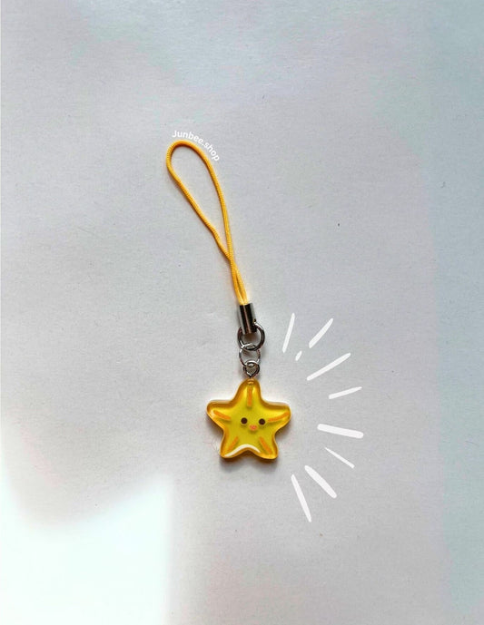 Kawaii Yellow Star Fish phone charm